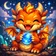 Colorful and expressive fantasy creature avatar for profile picture